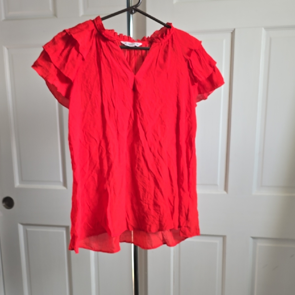 Nanette Lepore Vibrant Red Blouse